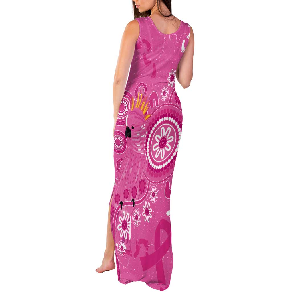 Pink Ribbon Australia Tank Maxi Dress Breast Cancer Awareness Aboriginal Cacatua leadbeateri - Aussie Hoodie