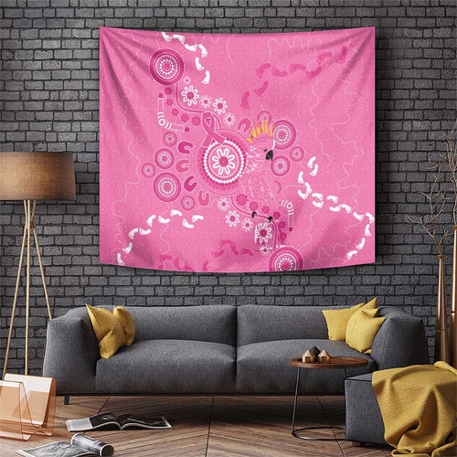 Pink Ribbon Australia Tapestry Breast Cancer Awareness Aboriginal Cacatua leadbeateri - Aussie Hoodie