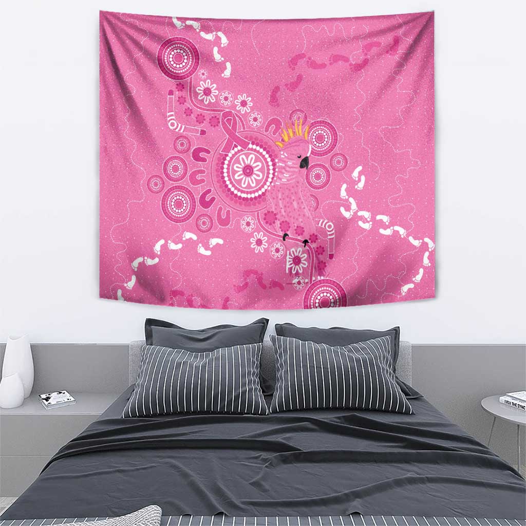 Pink Ribbon Australia Tapestry Breast Cancer Awareness Aboriginal Cacatua leadbeateri - Aussie Hoodie