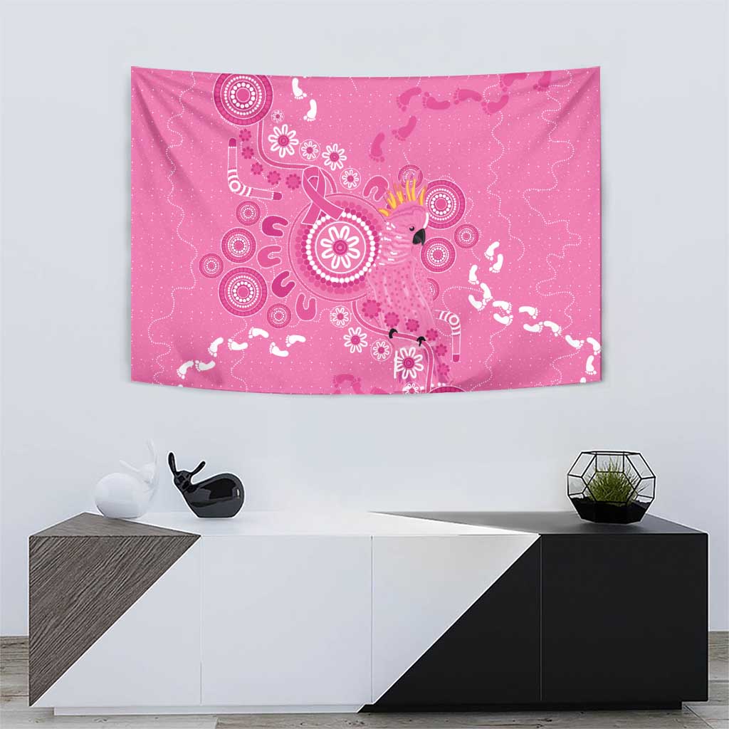 Pink Ribbon Australia Tapestry Breast Cancer Awareness Aboriginal Cacatua leadbeateri - Aussie Hoodie
