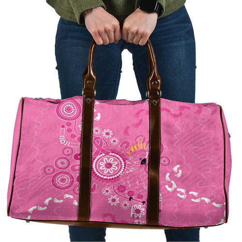 Pink Ribbon Australia Travel Bag Breast Cancer Awareness Aboriginal Cacatua leadbeateri - Aussie Hoodie