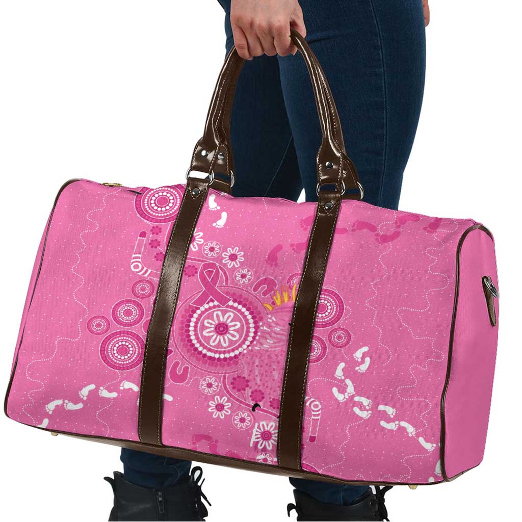Pink Ribbon Australia Travel Bag Breast Cancer Awareness Aboriginal Cacatua leadbeateri - Aussie Hoodie