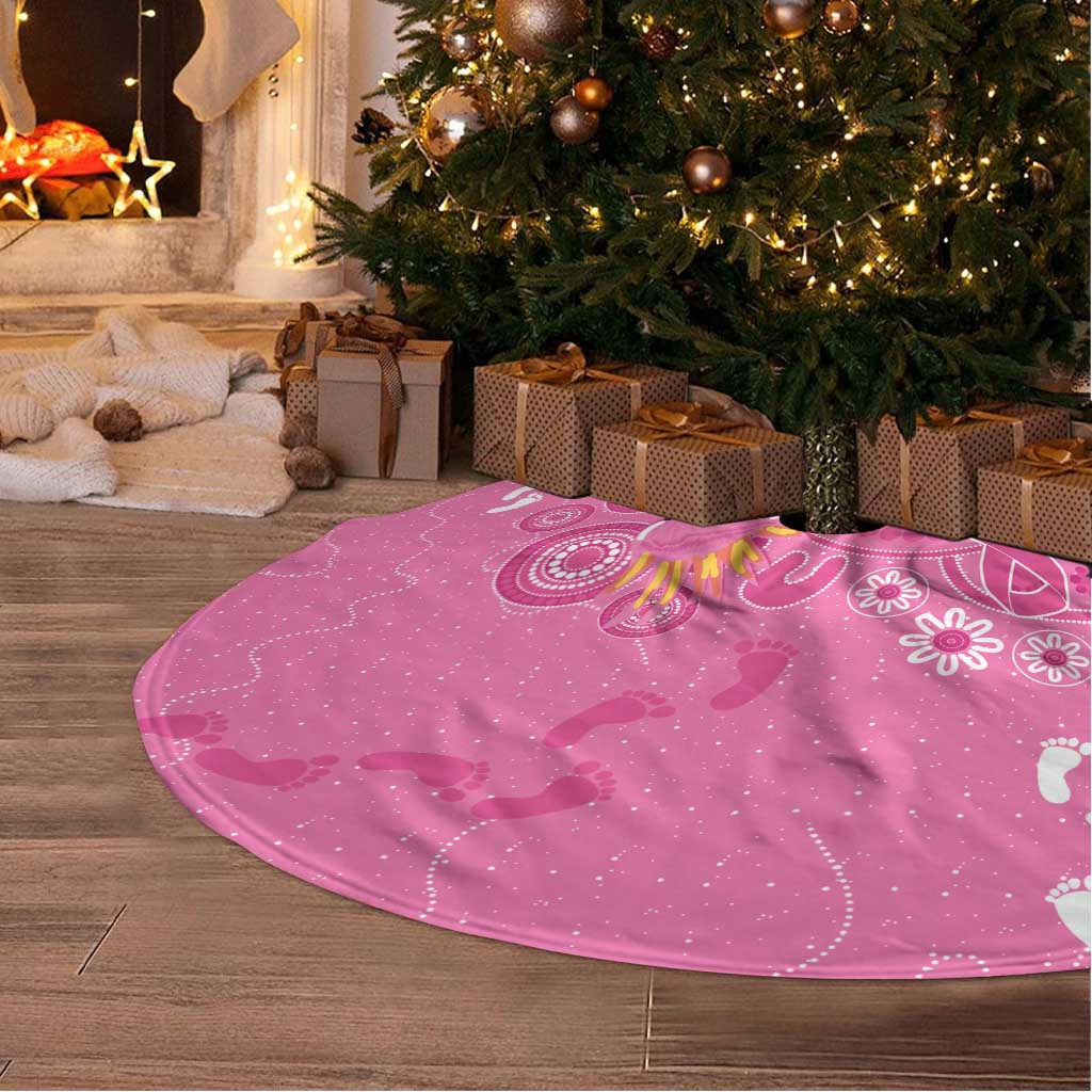Pink Ribbon Australia Tree Skirt Breast Cancer Awareness Aboriginal Cacatua leadbeateri - Aussie Hoodie