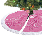 Pink Ribbon Australia Tree Skirt Breast Cancer Awareness Aboriginal Cacatua leadbeateri - Aussie Hoodie