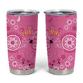 Pink Ribbon Australia Tumbler Cup Breast Cancer Awareness Aboriginal Cacatua leadbeateri - Aussie Hoodie