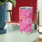 Pink Ribbon Australia Tumbler Cup Breast Cancer Awareness Aboriginal Cacatua leadbeateri - Aussie Hoodie