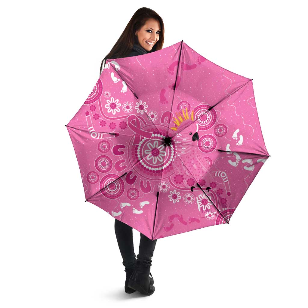 Pink Ribbon Australia Umbrella Breast Cancer Awareness Aboriginal Cacatua leadbeateri - Aussie Hoodie