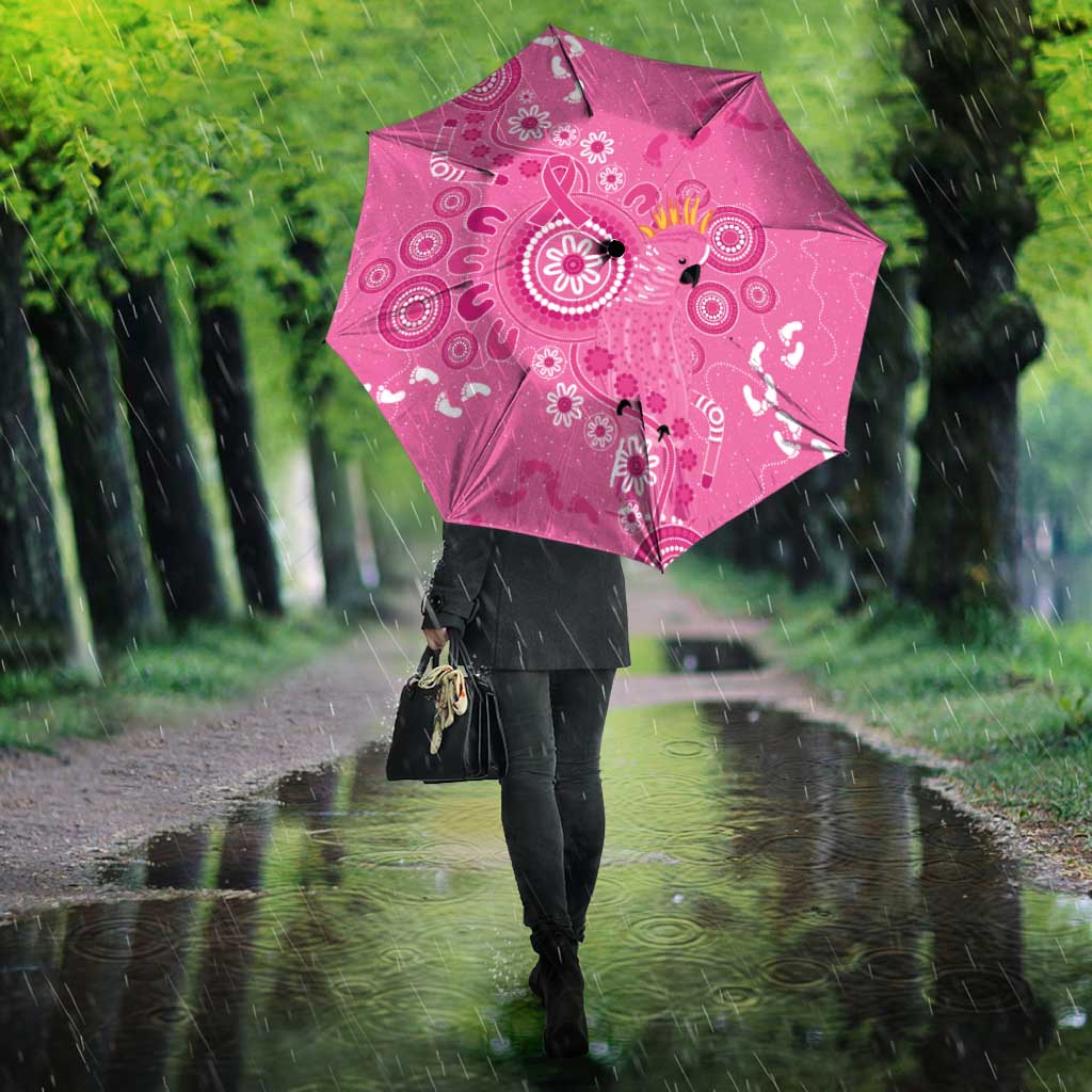 Pink Ribbon Australia Umbrella Breast Cancer Awareness Aboriginal Cacatua leadbeateri - Aussie Hoodie