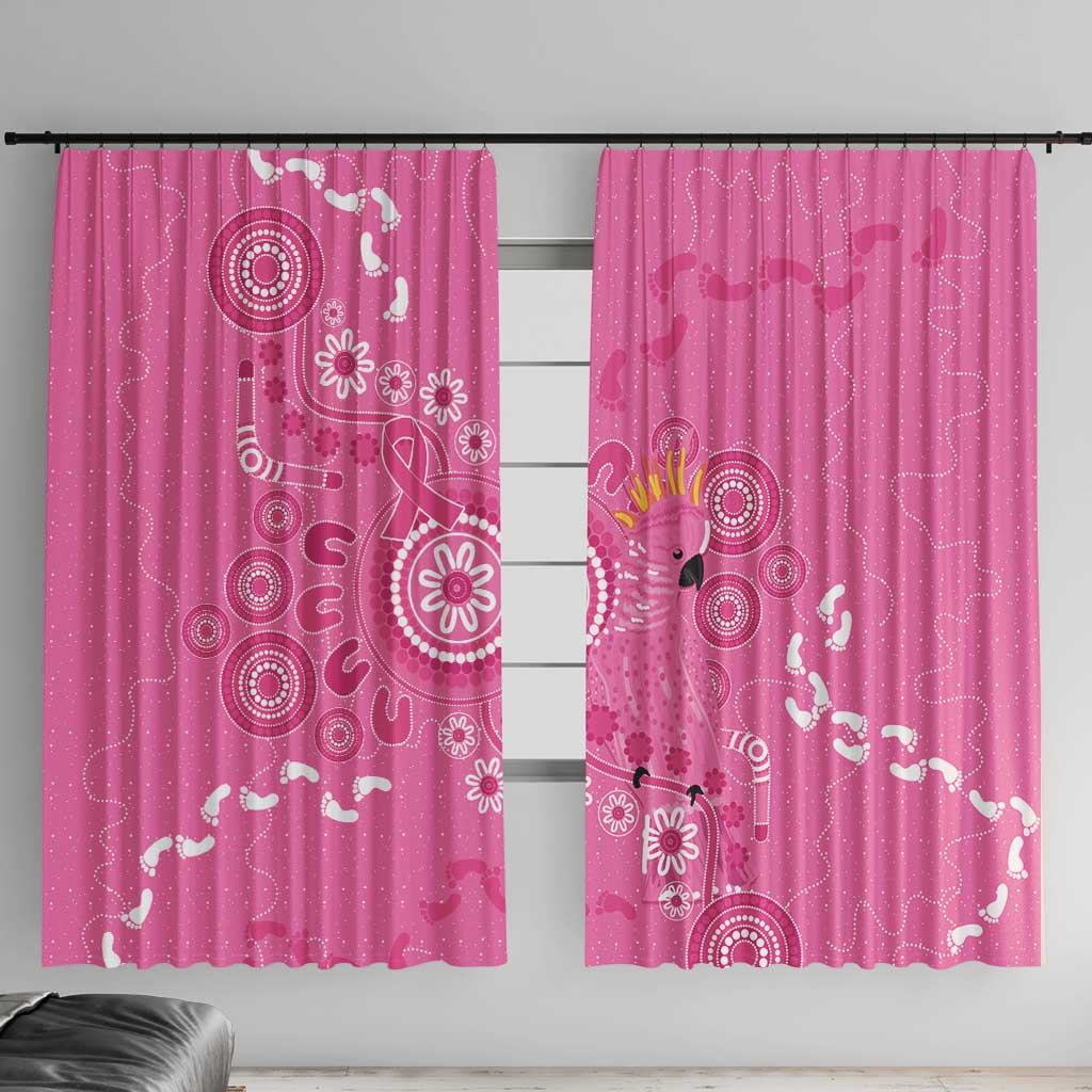 Pink Ribbon Australia Window Curtain Breast Cancer Awareness Aboriginal Cacatua leadbeateri - Aussie Hoodie