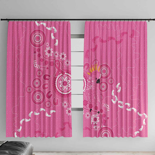 Pink Ribbon Australia Window Curtain Breast Cancer Awareness Aboriginal Cacatua leadbeateri - Aussie Hoodie