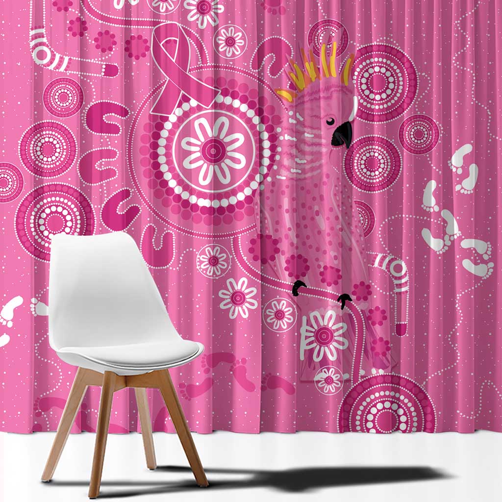 Pink Ribbon Australia Window Curtain Breast Cancer Awareness Aboriginal Cacatua leadbeateri - Aussie Hoodie