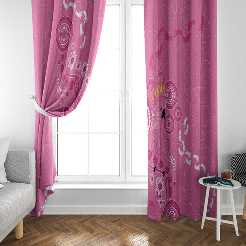 Pink Ribbon Australia Window Curtain Breast Cancer Awareness Aboriginal Cacatua leadbeateri - Aussie Hoodie