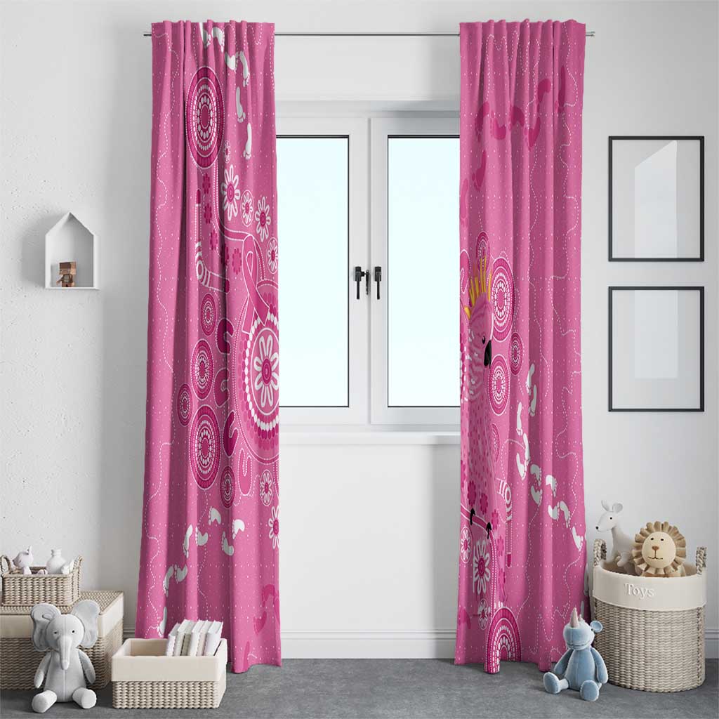 Pink Ribbon Australia Window Curtain Breast Cancer Awareness Aboriginal Cacatua leadbeateri - Aussie Hoodie