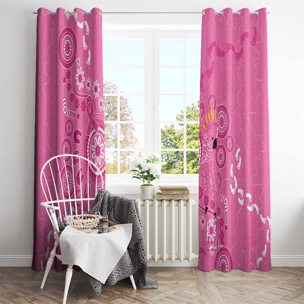Pink Ribbon Australia Window Curtain Breast Cancer Awareness Aboriginal Cacatua leadbeateri - Aussie Hoodie