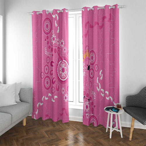 Pink Ribbon Australia Window Curtain Breast Cancer Awareness Aboriginal Cacatua leadbeateri - Aussie Hoodie