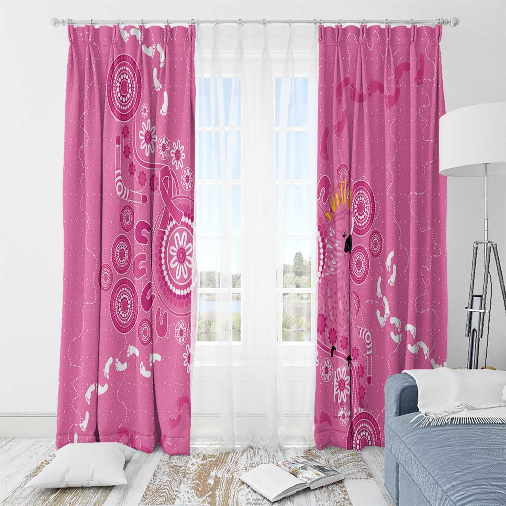 Pink Ribbon Australia Window Curtain Breast Cancer Awareness Aboriginal Cacatua leadbeateri - Aussie Hoodie