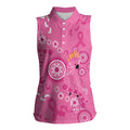 Pink Ribbon Australia Women Sleeveless Polo Shirt Breast Cancer Awareness Aboriginal Cacatua leadbeateri - Aussie Hoodie