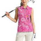 Pink Ribbon Australia Women Sleeveless Polo Shirt Breast Cancer Awareness Aboriginal Cacatua leadbeateri - Aussie Hoodie