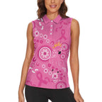 Pink Ribbon Australia Women Sleeveless Polo Shirt Breast Cancer Awareness Aboriginal Cacatua leadbeateri - Aussie Hoodie
