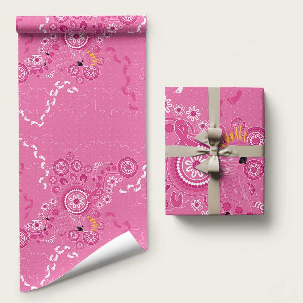 Pink Ribbon Australia Wrapping Paper Breast Cancer Awareness Aboriginal Cacatua leadbeateri - Aussie Hoodie
