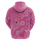 Pink Ribbon Australia Zip Hoodie Breast Cancer Awareness Aboriginal Cacatua leadbeateri - Aussie Hoodie