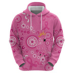 Pink Ribbon Australia Zip Hoodie Breast Cancer Awareness Aboriginal Cacatua leadbeateri - Aussie Hoodie