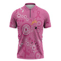 Pink Ribbon Australia Zipper Polo Shirt Breast Cancer Awareness Aboriginal Cacatua leadbeateri - Aussie Hoodie