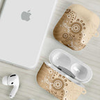 Beige Lizards Australia AirPods Case Boomerang Indigenous Art - Aussie Hoodie
