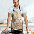 Beige Lizards Australia Apron Boomerang Indigenous Art - Aussie Hoodie