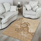 Beige Lizards Australia Area Rug Boomerang Indigenous Art - Aussie Hoodie