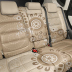 Beige Lizards Australia Back Car Seat Cover Boomerang Indigenous Art - Aussie Hoodie