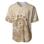 Beige Lizards Australia Baseball Jersey Boomerang Indigenous Art - Aussie Hoodie