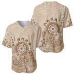 Beige Lizards Australia Baseball Jersey Boomerang Indigenous Art - Aussie Hoodie