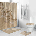 Beige Lizards Australia Bathroom Set Boomerang Indigenous Art - Aussie Hoodie