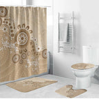 Beige Lizards Australia Bathroom Set Boomerang Indigenous Art - Aussie Hoodie
