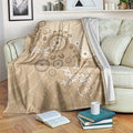Beige Lizards Australia Blanket Boomerang Indigenous Art - Aussie Hoodie