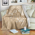 Beige Lizards Australia Blanket Boomerang Indigenous Art - Aussie Hoodie