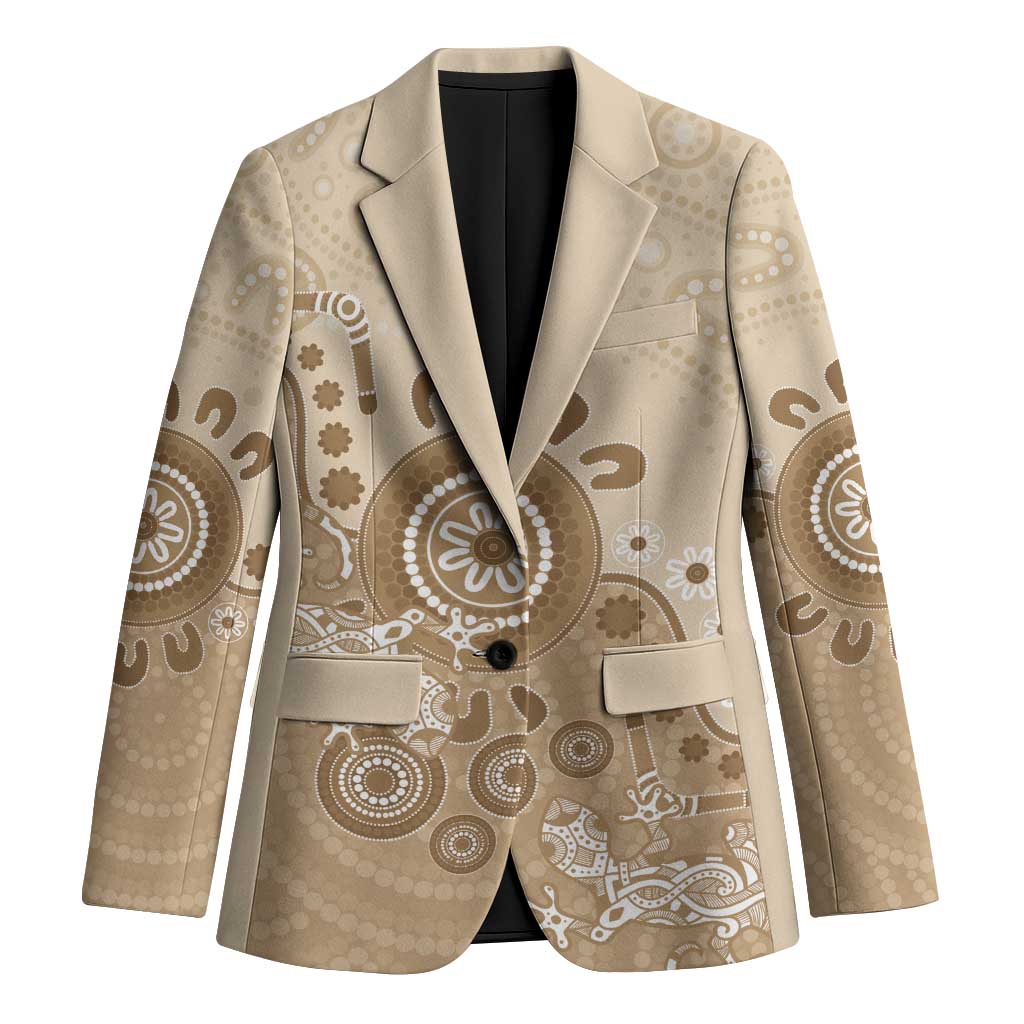Beige Lizards Australia Blazer Boomerang Indigenous Art - Aussie Hoodie