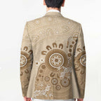 Beige Lizards Australia Blazer Boomerang Indigenous Art - Aussie Hoodie