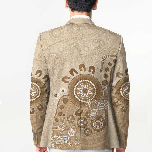 Beige Lizards Australia Blazer Boomerang Indigenous Art - Aussie Hoodie