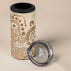 Beige Lizards Australia 4 in 1 Can Cooler Tumbler Boomerang Indigenous Art - Aussie Hoodie