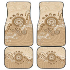 Beige Lizards Australia Car Mats Boomerang Indigenous Art - Aussie Hoodie
