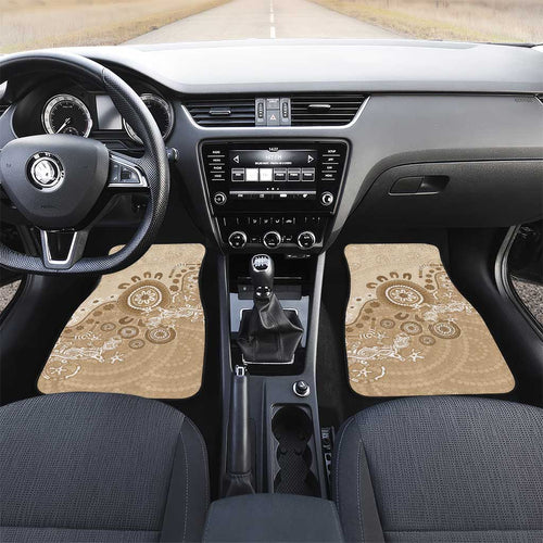 Beige Lizards Australia Car Mats Boomerang Indigenous Art - Aussie Hoodie