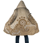 Beige Lizards Australia Cloak Boomerang Indigenous Art - Aussie Hoodie