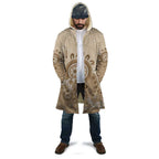 Beige Lizards Australia Cloak Boomerang Indigenous Art - Aussie Hoodie