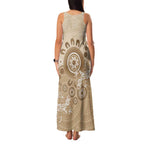 Beige Lizards Australia Family Matching Tank Maxi Dress and Hawaiian Shirt Boomerang Indigenous Art - Aussie Hoodie
