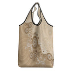 Beige Lizards Australia Grocery Bag Boomerang Indigenous Art - Aussie Hoodie
