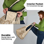 Beige Lizards Australia Grocery Bag Boomerang Indigenous Art - Aussie Hoodie