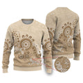 Beige Lizards Australia Ugly Christmas Sweater Boomerang Indigenous Art - Aussie Hoodie