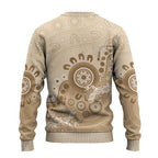 Beige Lizards Australia Ugly Christmas Sweater Boomerang Indigenous Art - Aussie Hoodie